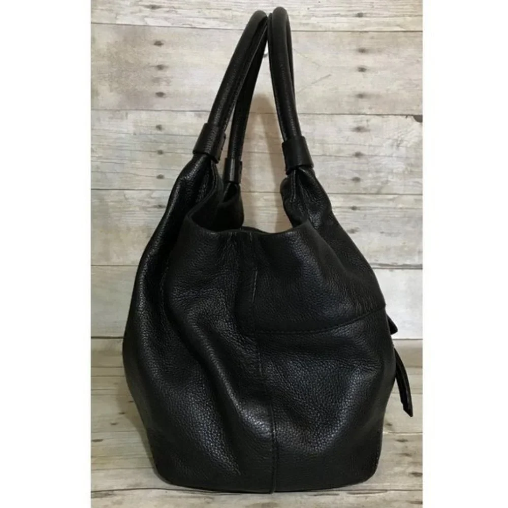 Kate Spade Grant Park Vintage Black Leather Shoulder Bag Satchel Tote bag Purse